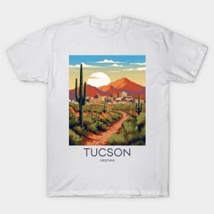 A Pop Art Travel Print of Tucson - Arizona - US T-Shirt